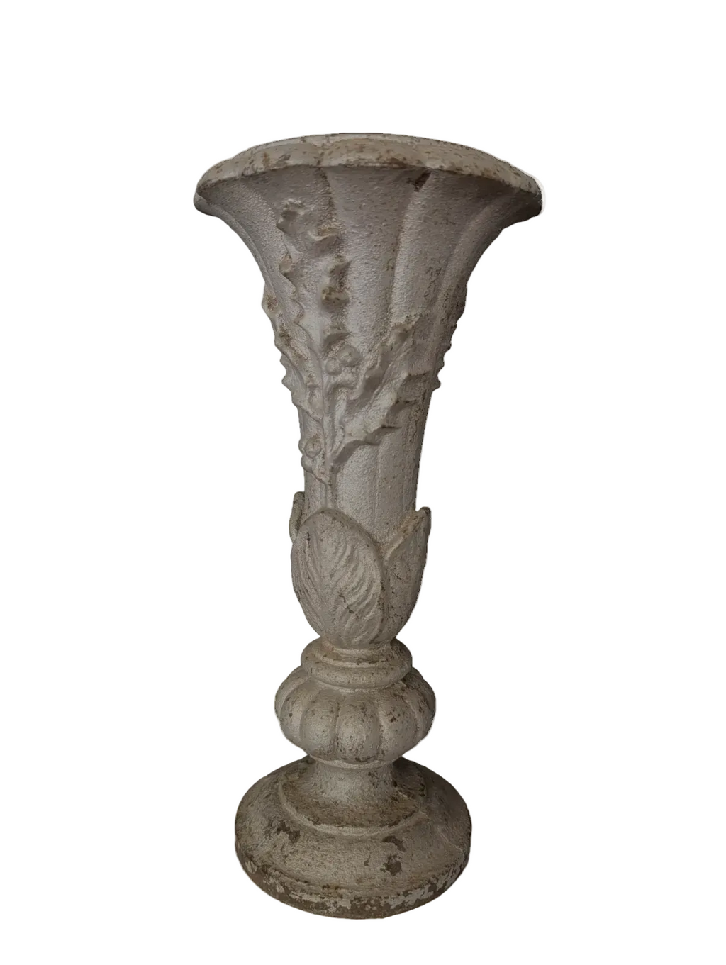 Vintage Verwitterte Gusseiserne Neoklassizistische Garten Blumen Vase