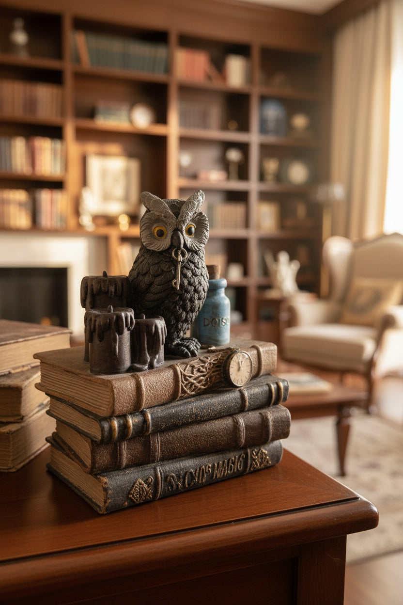 Deko-Eule auf Büchern sitzend – Figur, Sammlerstück