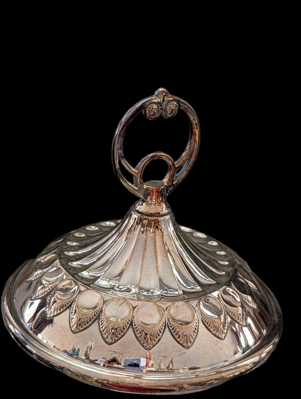 Amphore en verre avec couvercle argenté