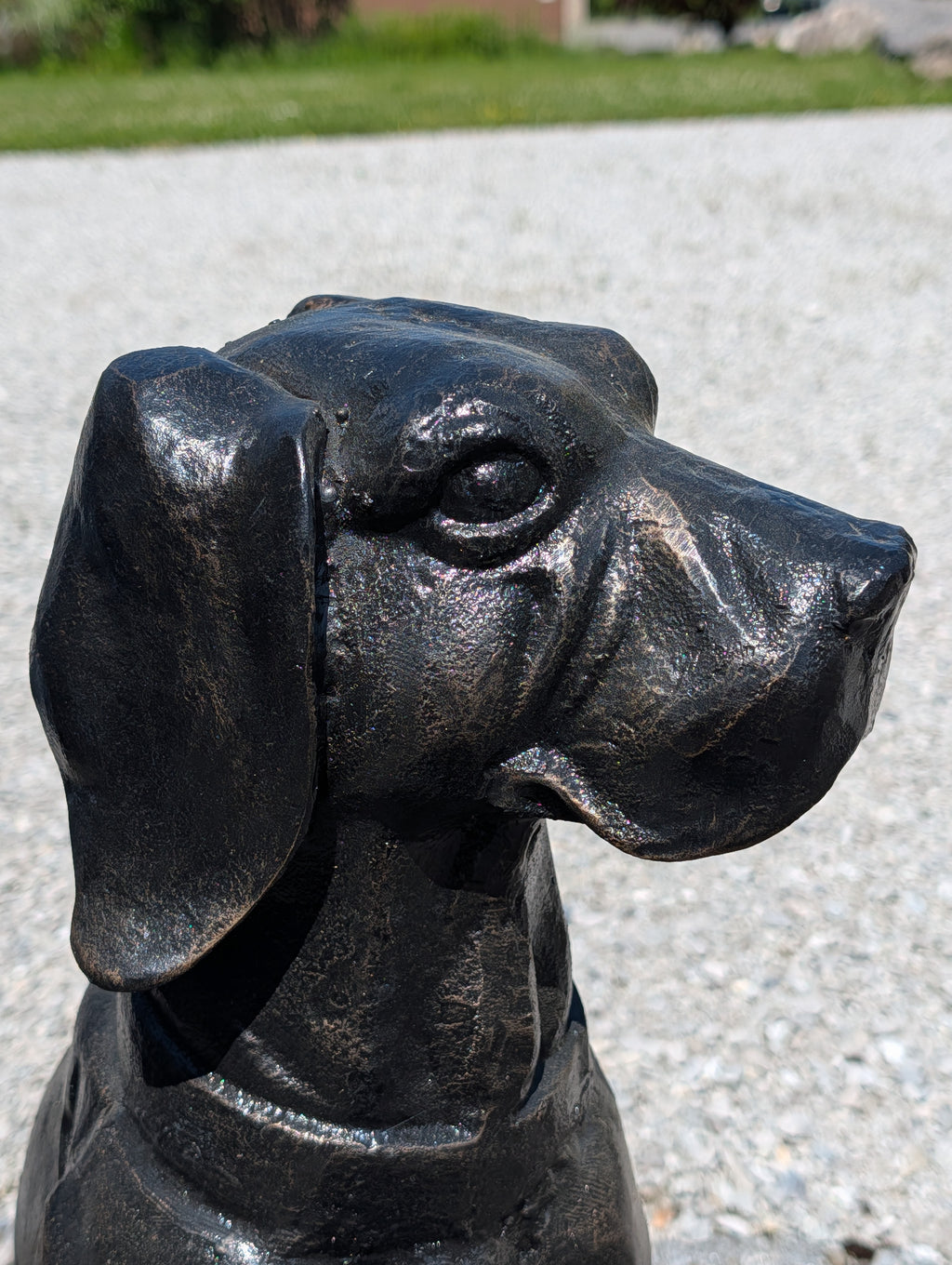 Sculpture Labrador en fonte – Décoration de jardin et d'entrée