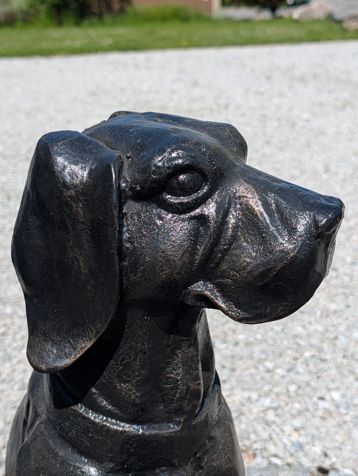Sculpture Labrador en fonte – Décoration de jardin et d'entrée
