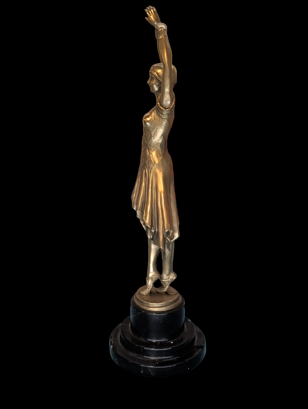Figurine en bronze doré – 45 cm, Pièce de collection raffinée