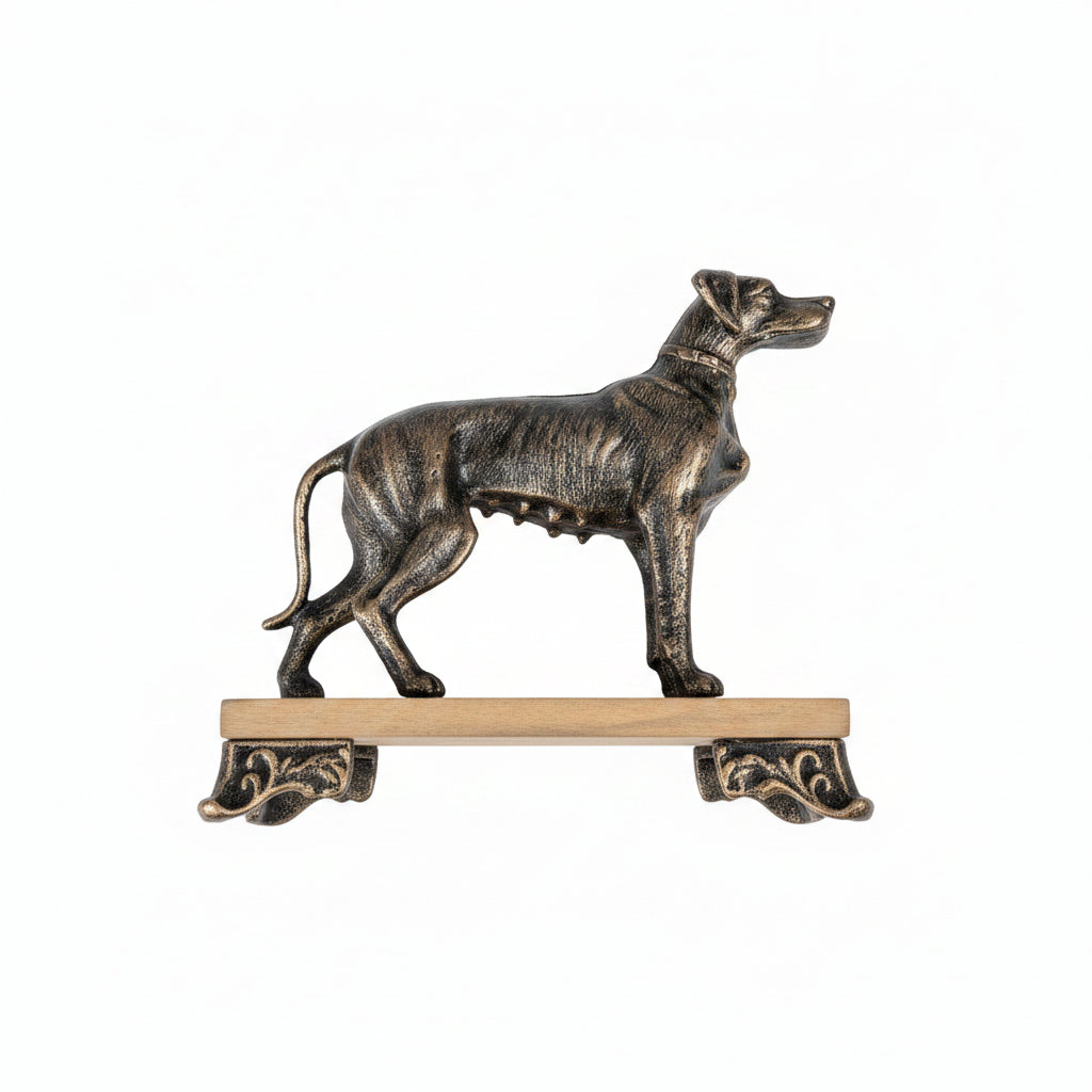 Eleganter Greyhound Hund Figur – Dekorative Tierfigur, 12 x 23 cm