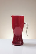 Roter Glaskrug 1 Liter – Vintage Dekorkrug 22 cm