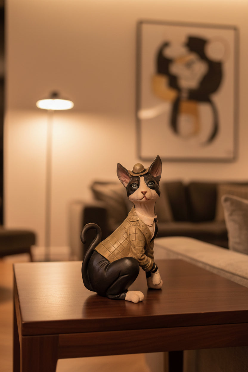 Katzenfigur – Dekorative Katze, 14 cm