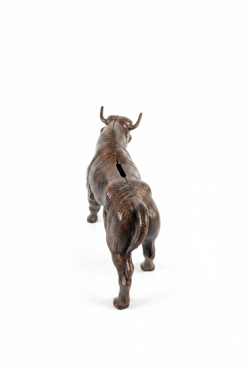 TIRELIRE TAUREAU AVEC CORNES IDÉE CADEAU ORIGINALE