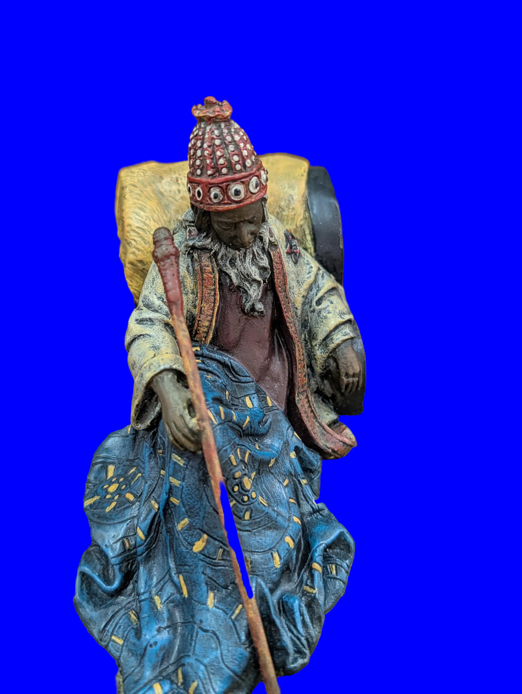 Dame en bronze viennoise sur une chaise, gardée