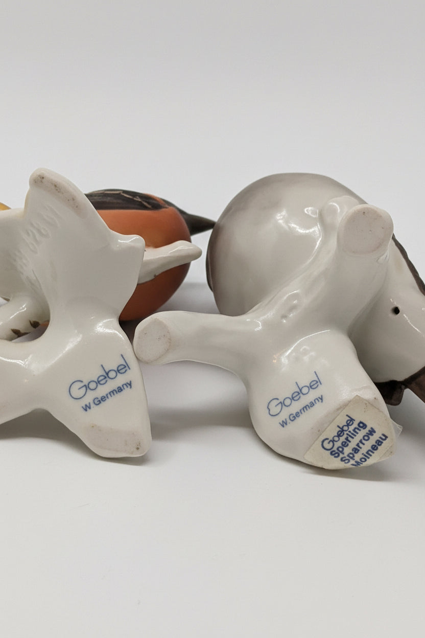 Figurines Goebel en porcelaine d'oiseaux – Adorables pièces de collection, excellent état
