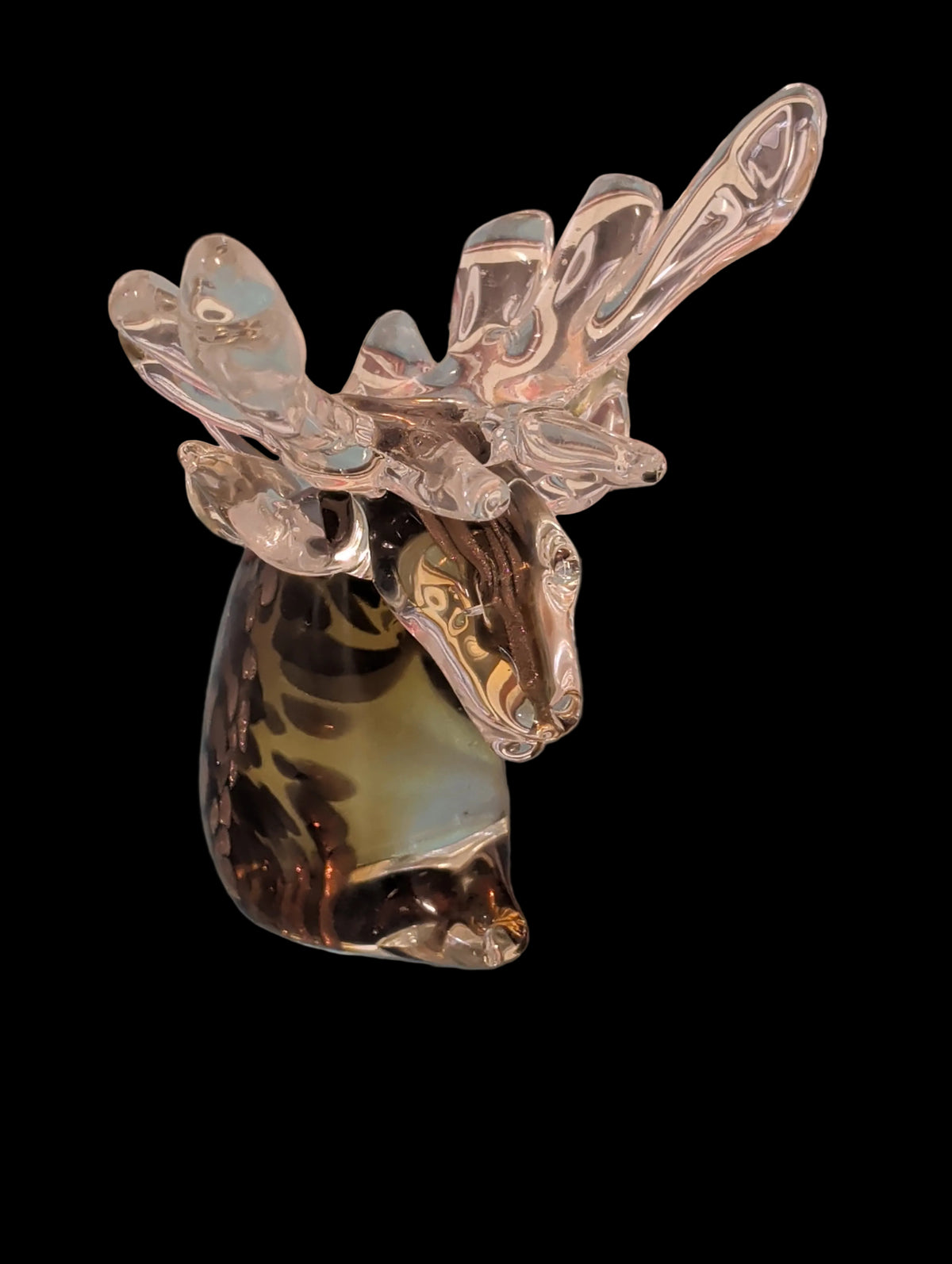 Elch Glasfigur – Handgefertigtes Glas, 14 cm