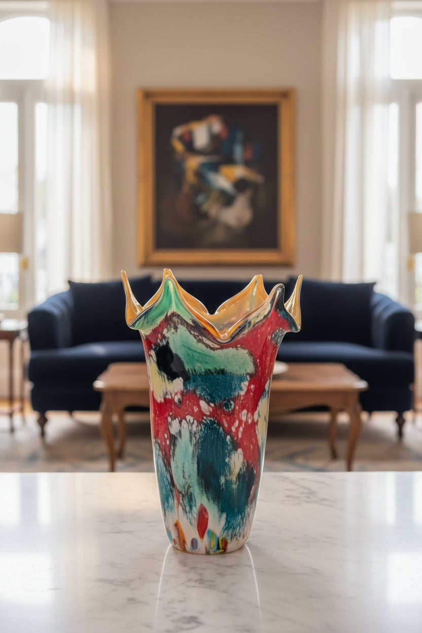 Véritable vase en verre de Murano – Années 1960/70, Pièce de collection rare