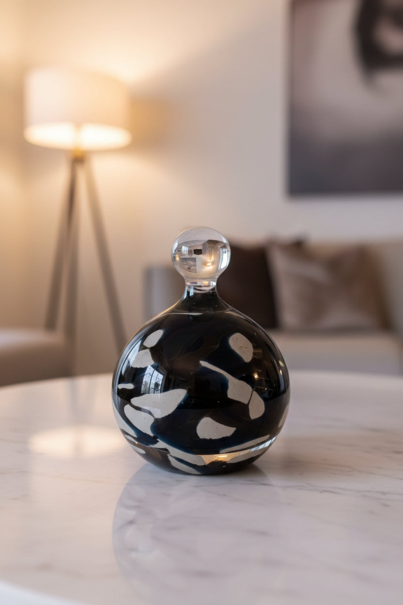 Presse-papier en verre de Murano – Signé, 13 cm