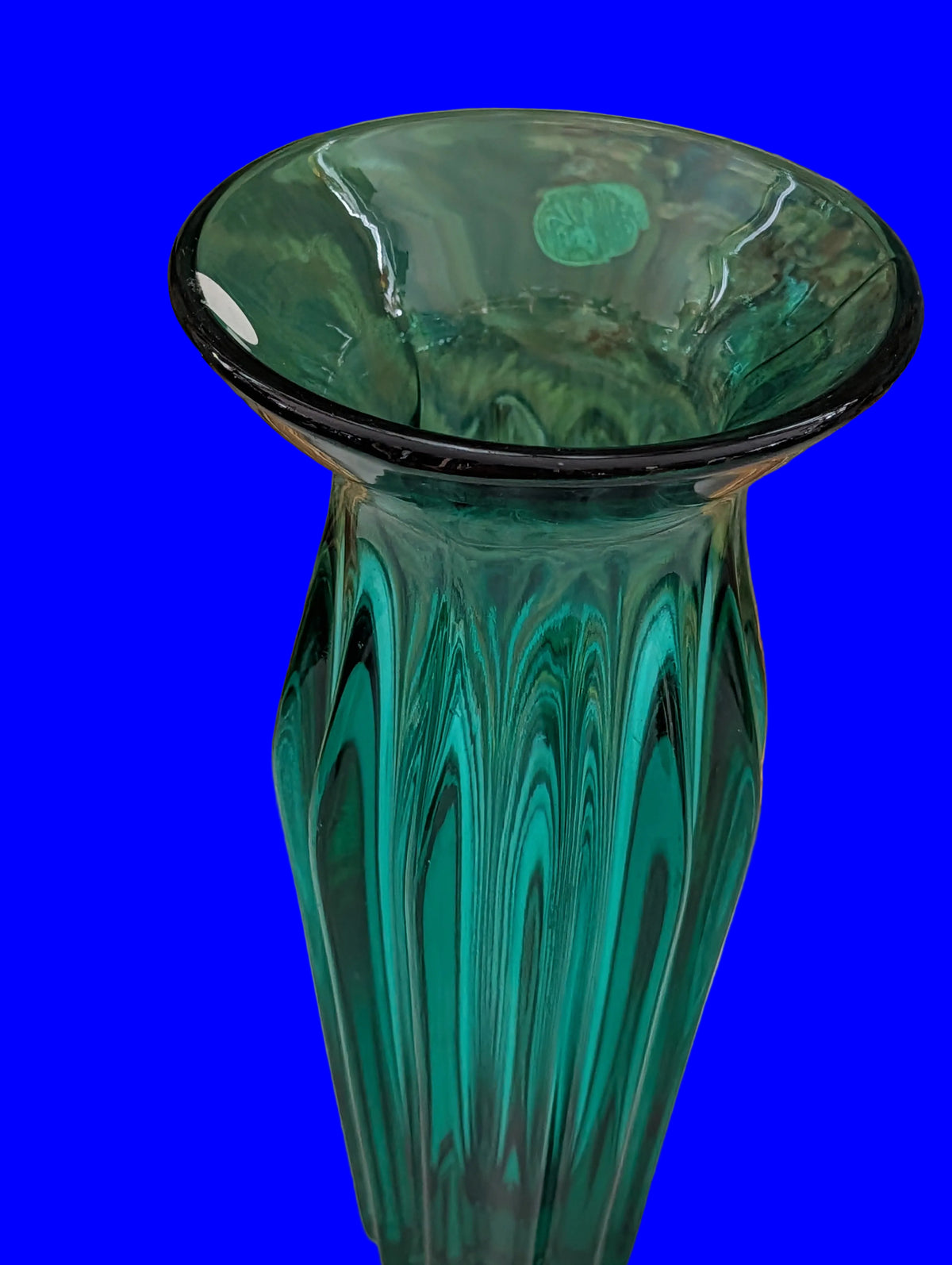 Böhmische Blumenvase 17 cm – Vintage Bohemia Glas