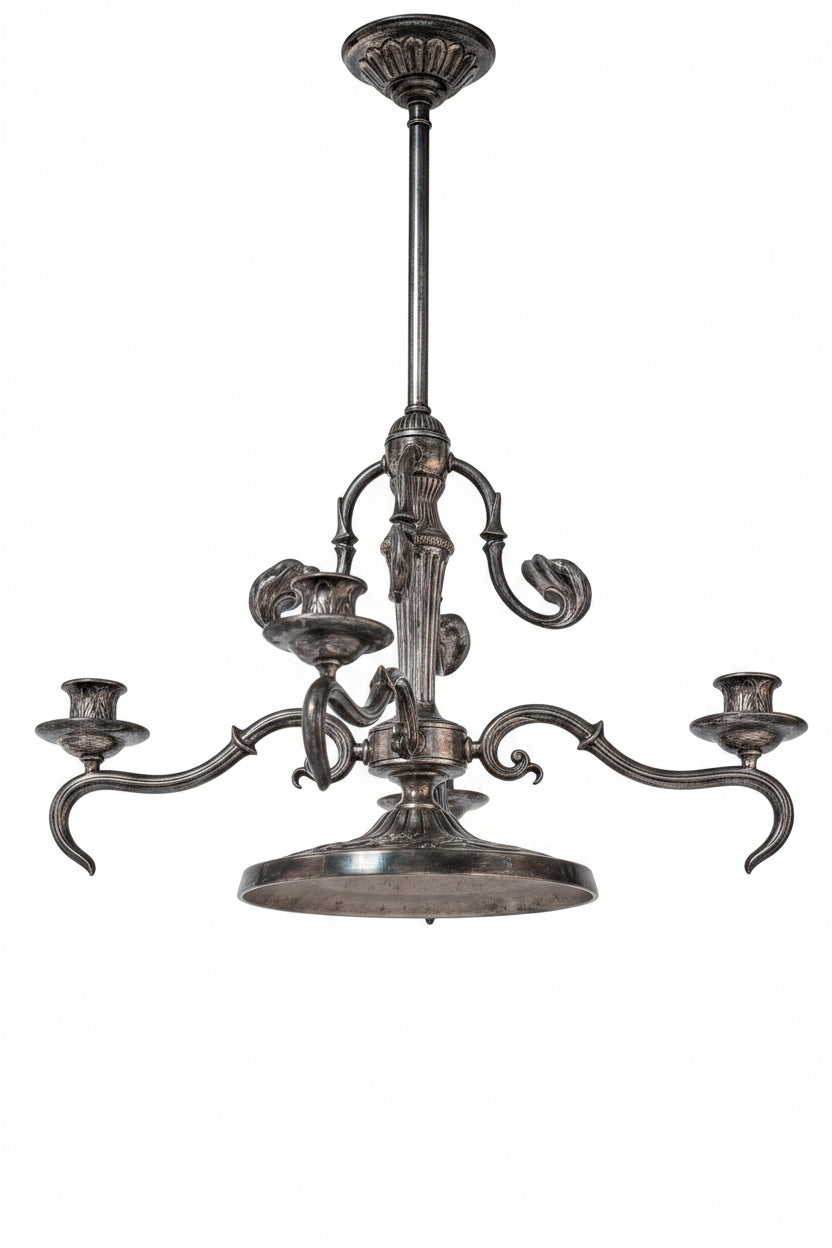 2 bougeoirs argentés – Antiques, hauteur 39 cm