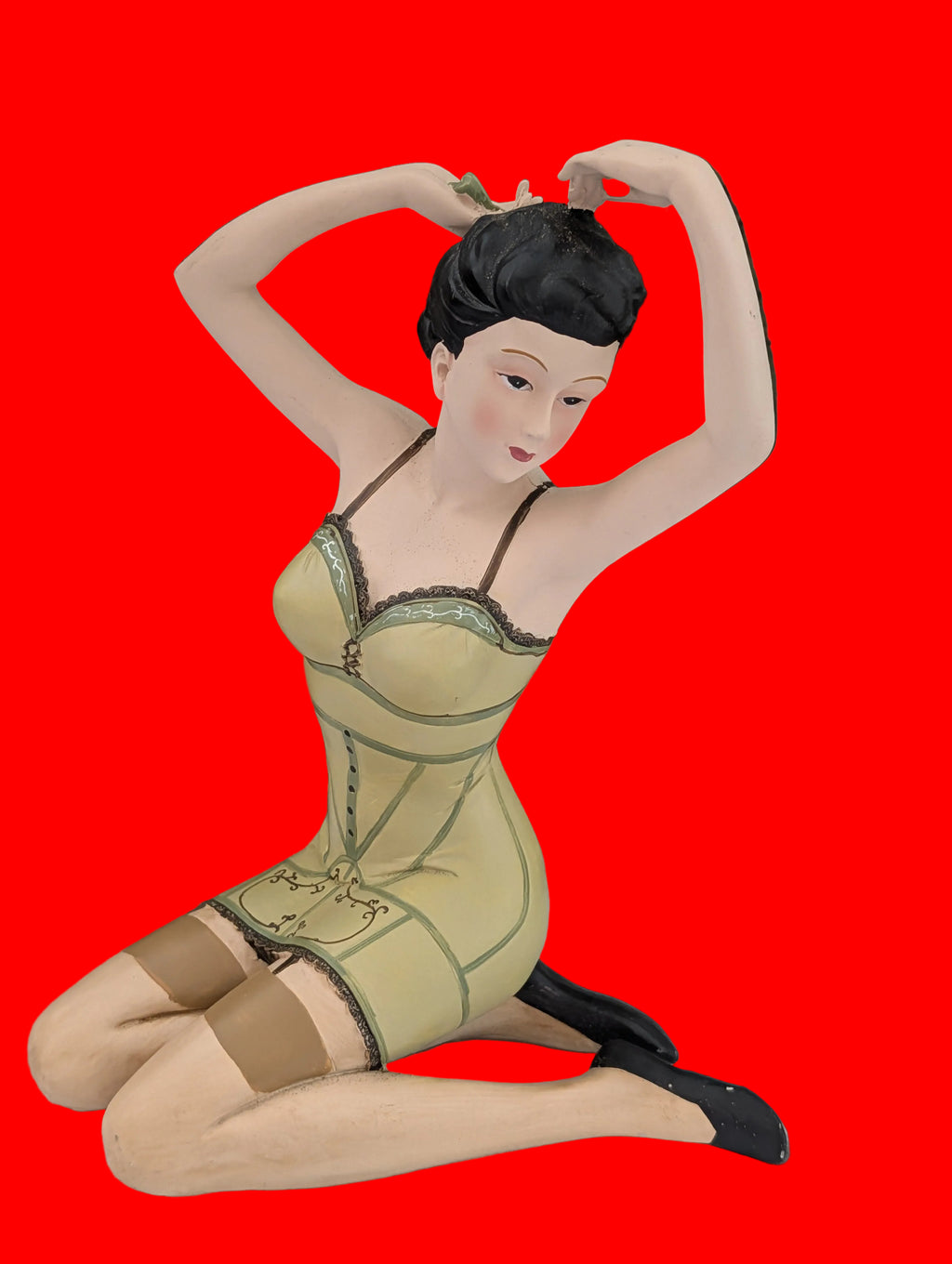 Badenixe im Badekleid – Sommerliche Figur, Sammlerstück