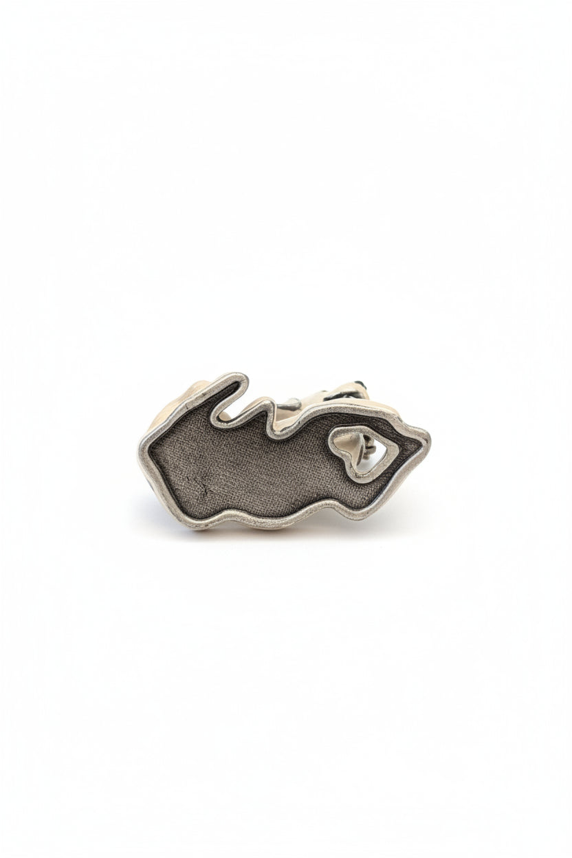 Pillendose Hund – Emailierter Zinn, Länge 11 cm