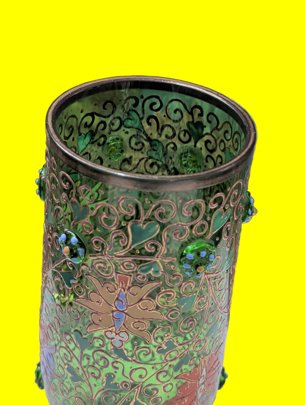 Vase à fleurs antique – Multicolore, hauteur 26 cm