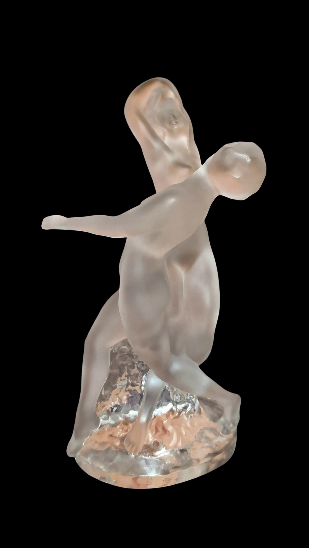 Lalique  Danseuses -Kristall Skulptur Tänzerinnen Frankreich Selten