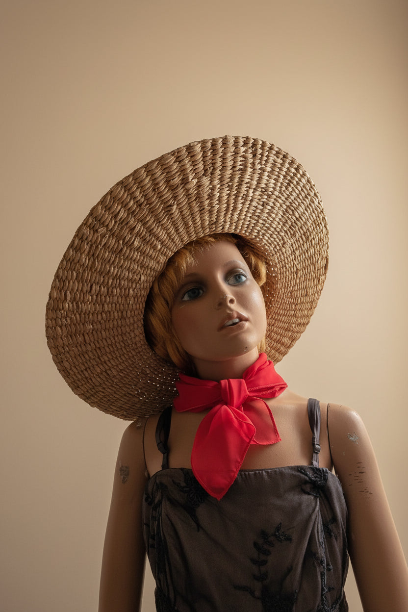 Enfant mannequin avec robe et chapeau – Ancien, pièce de collection