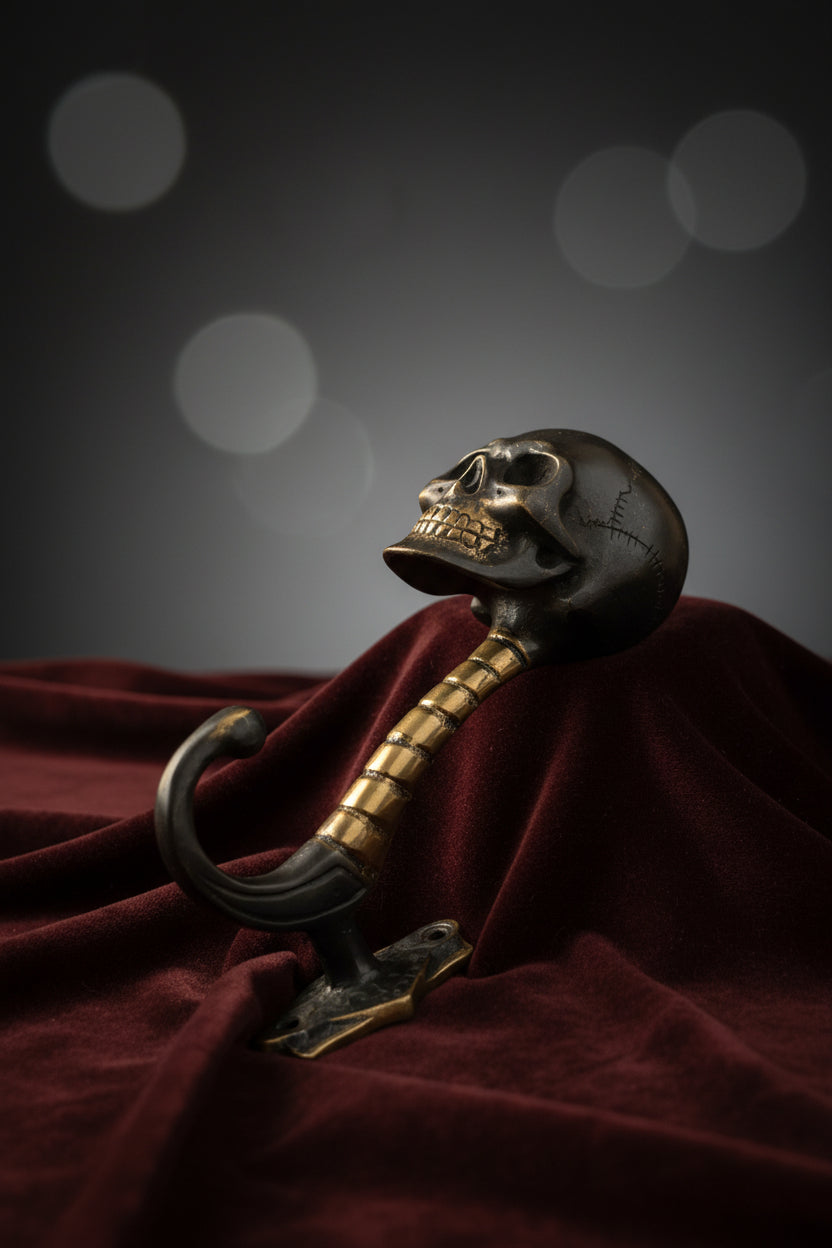 Kleiderhaken Skull Kopf – Dekorativer Wandhaken, Höhe 21 cm