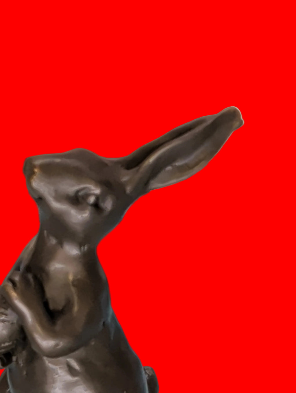 Figurine en bronze Lièvre – Pièce de collection avec une fine patine