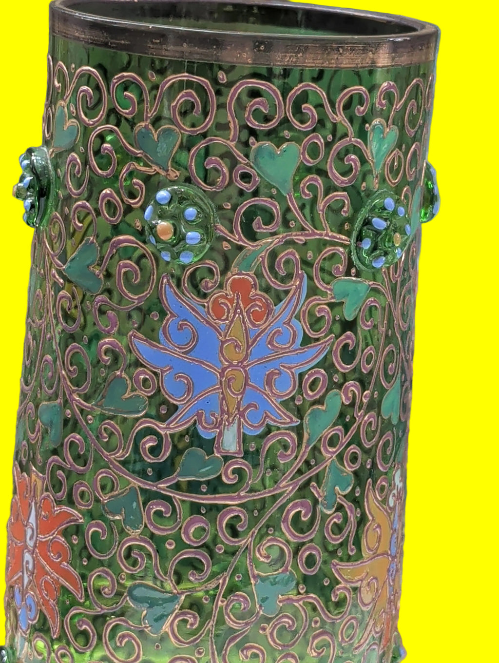 Vase à fleurs antique – Multicolore, hauteur 26 cm