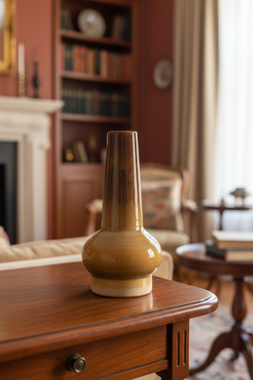 Französische Keramik Blumenvase – Vintage 1980er