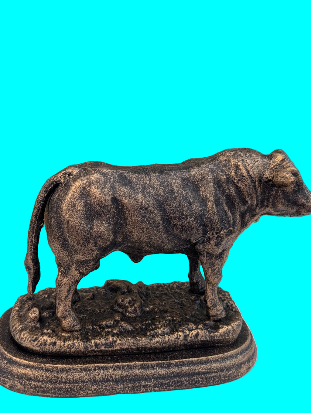 Gusseisen Stier – Massive Tierfigur, Gartendeko