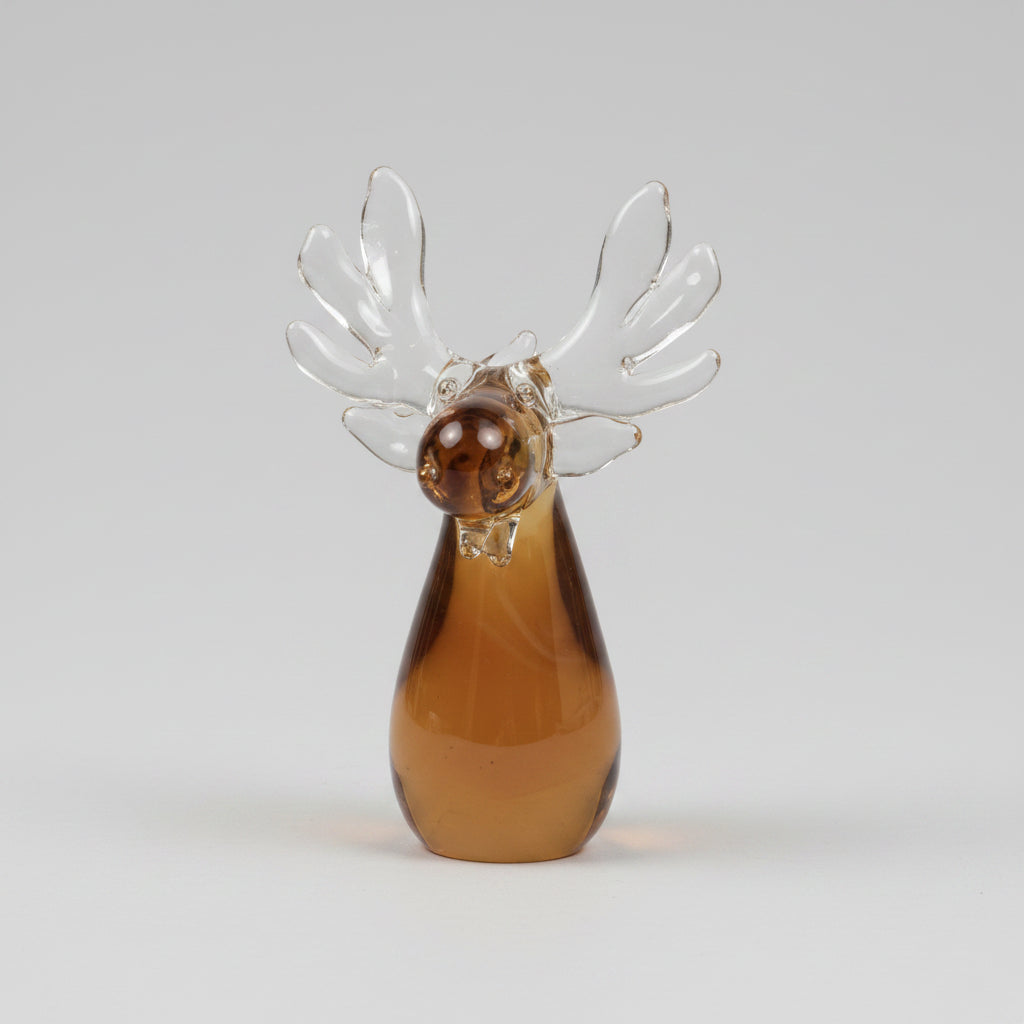 Elch Glasfigur – Handgefertigtes Glas, 14 cm