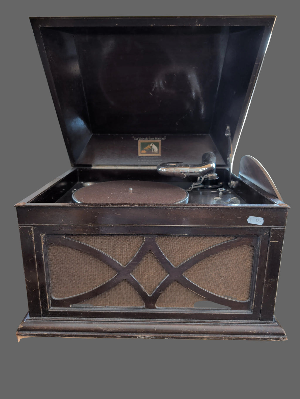 Antikes Grammophon – La Voix de Son Maître, Frankreich um 1900, voll funktionsfähig