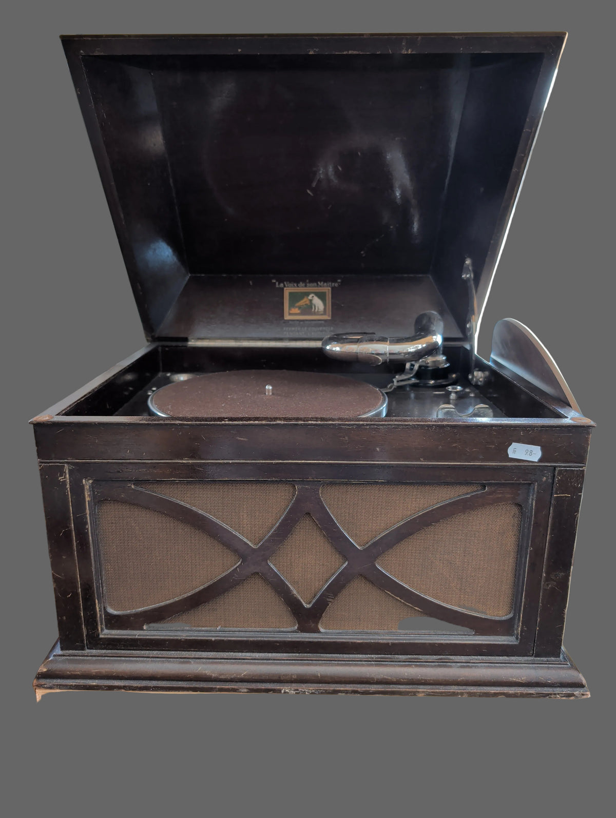 Antikes Grammophon – La Voix de Son Maître, Frankreich um 1900, voll funktionsfähig