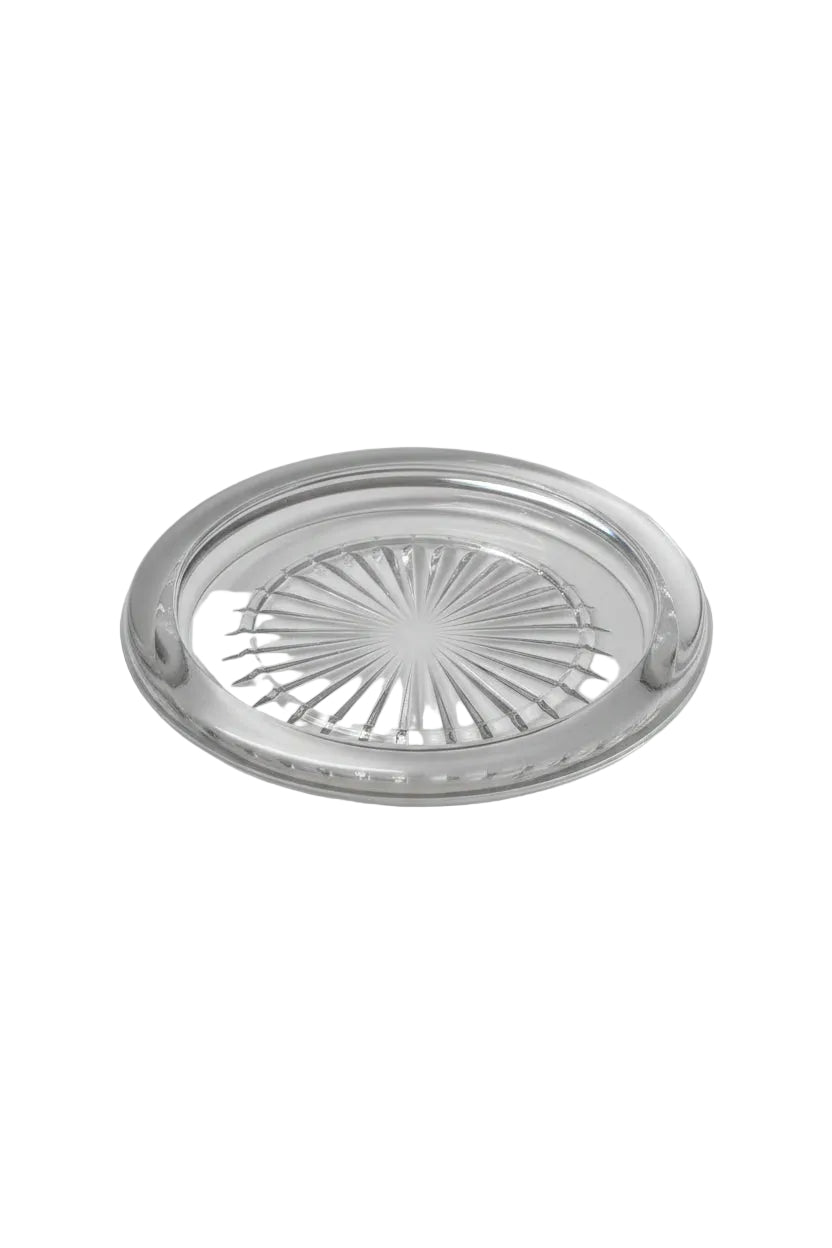 Originaler Baccarat Untersetzer – Gepresstes Glas – 14 cm – Vintage Sammlerstück