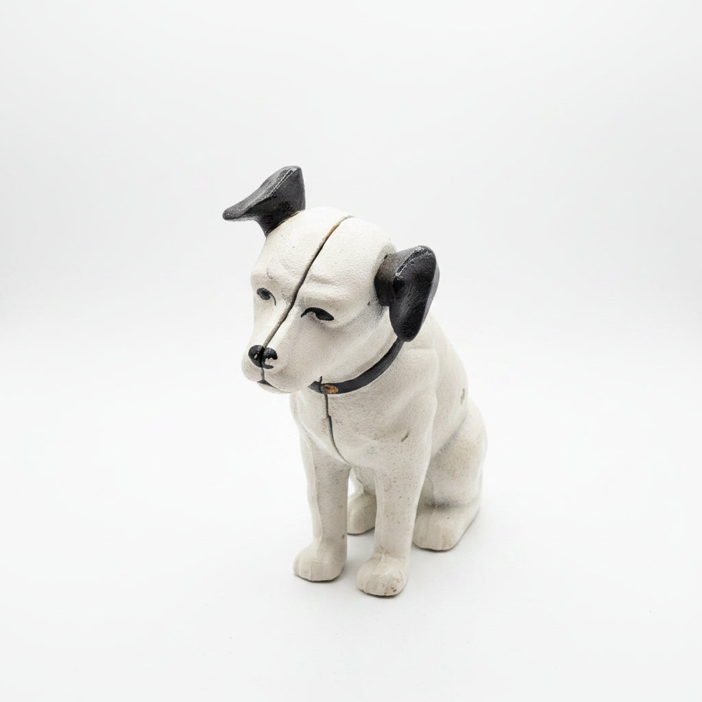 Tirelire chien en fonte – Tirelire ancienne, pièce de collection vintage