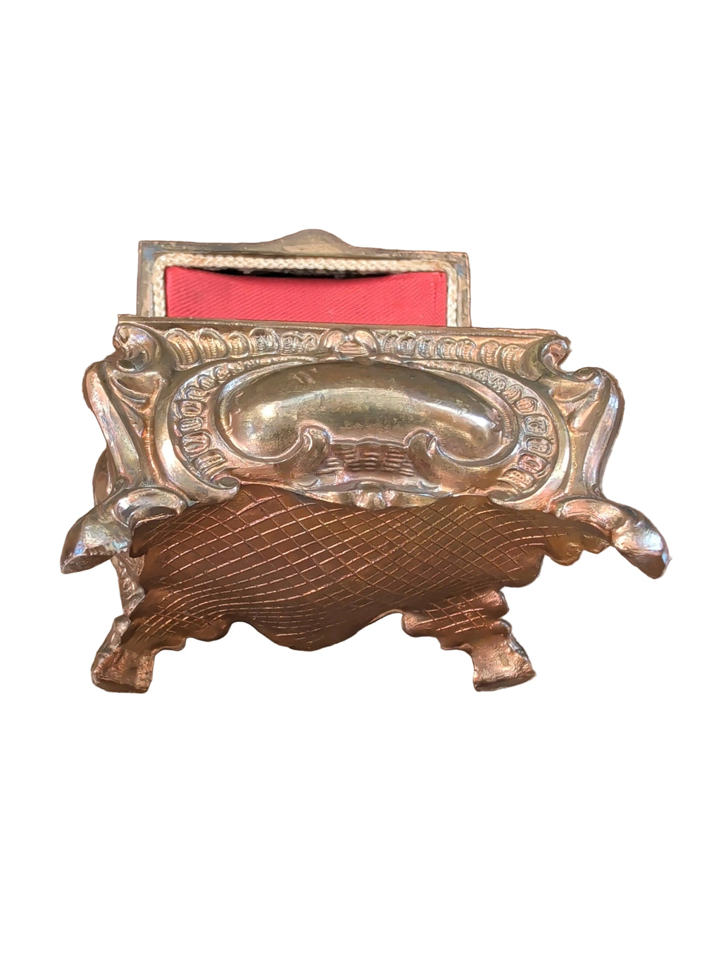 ANTIKE SCHMUCKSCHATULLE BRONZE /  KUPFER SOUVENIR CA.  1960 ER