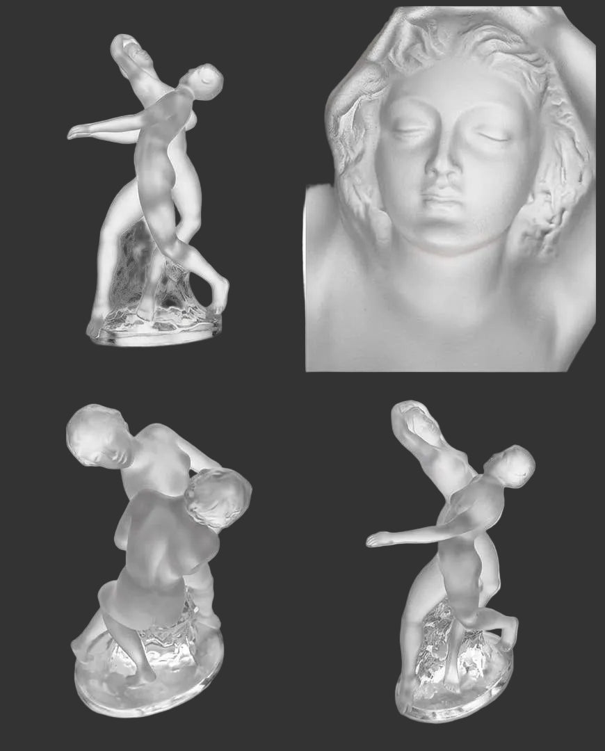 Lalique  Danseuses -Kristall Skulptur Tänzerinnen Frankreich Selten