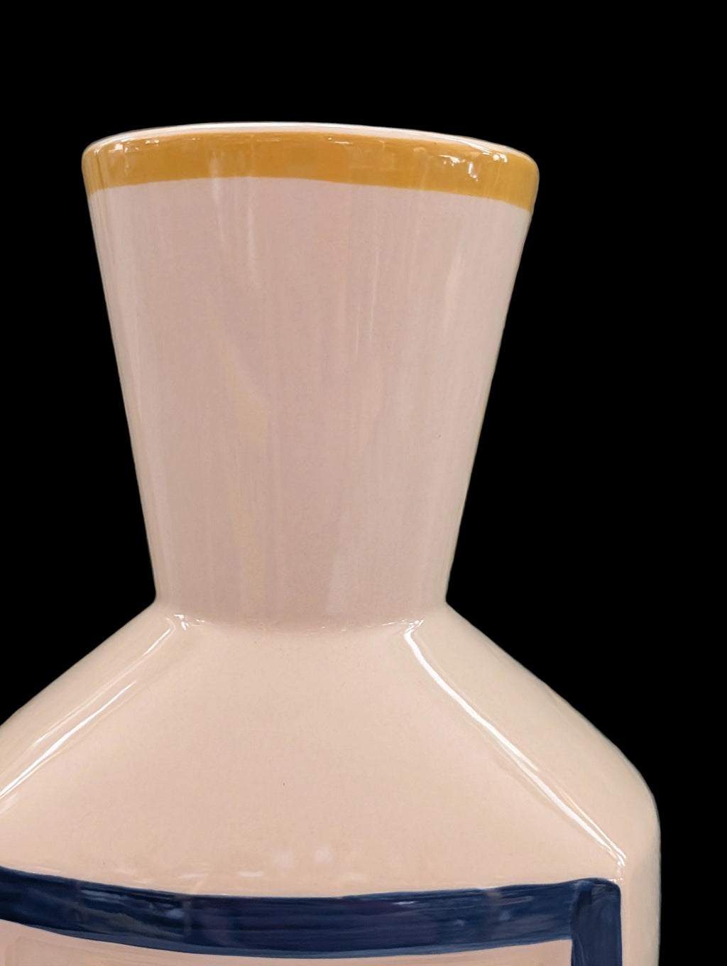 Vase visage en porcelaine 31 cm – Sculpture avec visage en relief