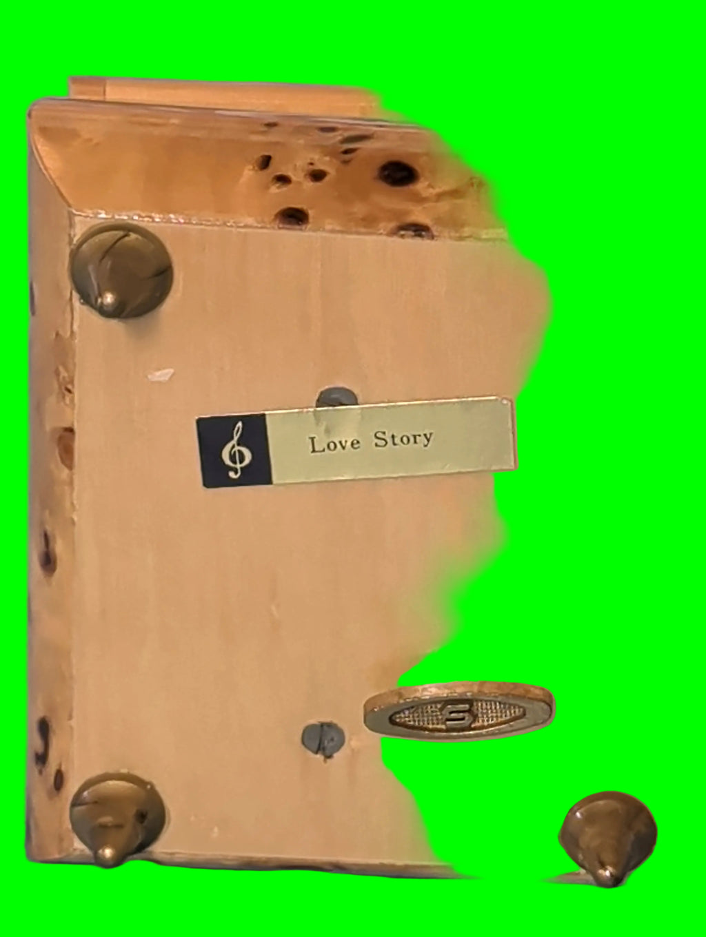 Boîte à musique ancienne en bois fonctionnelle