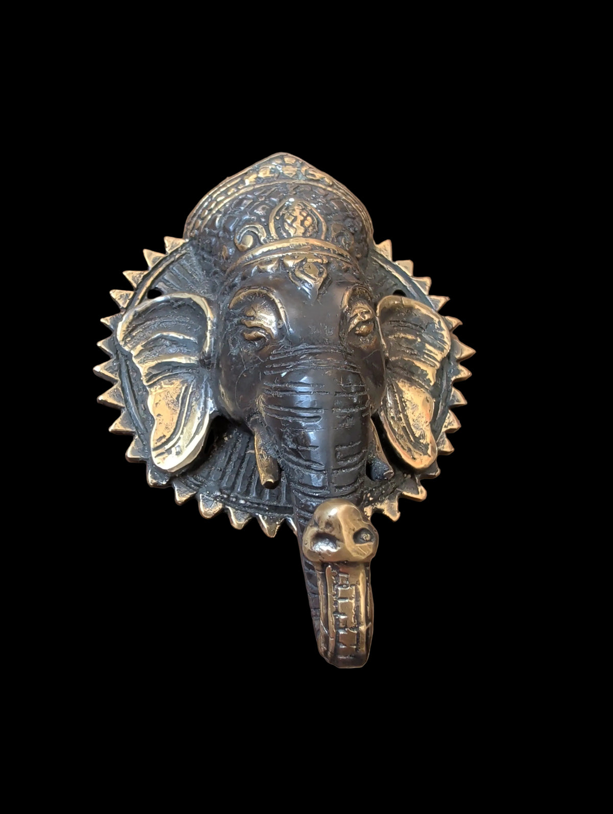 Kleiderhaken Elefant – Dekorativer Bronzehaken, Höhe 14 cm