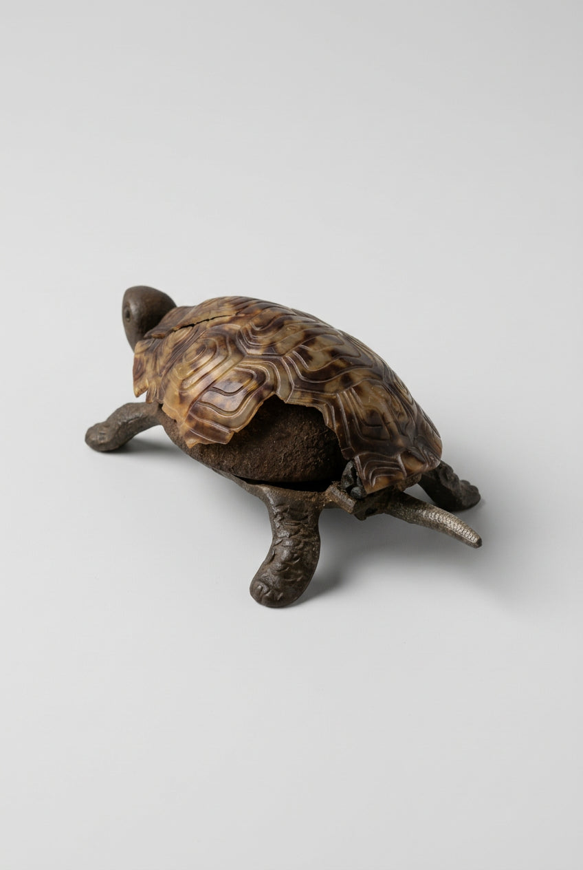 Vintage Deko Set . Kanonen & Schildkröte Nostalgische Kuriositäten Duo