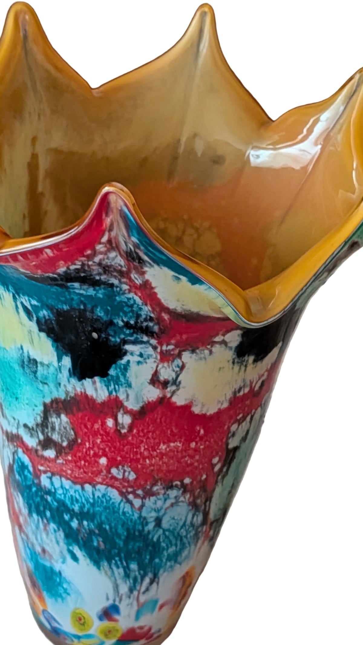 Grosse Murano-Glasvase aus Italien – 42 cm