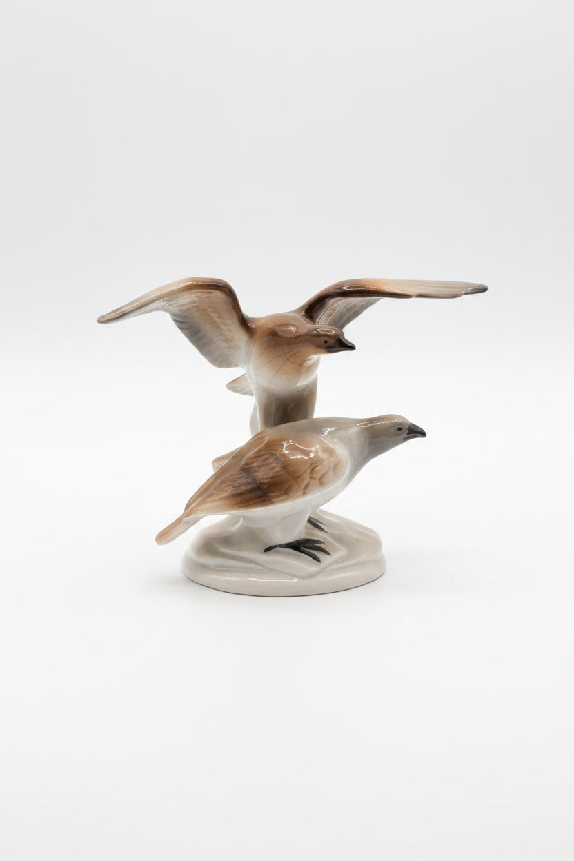 Porzellan Figur Fliegende Vögel – Dekorative Tierfigur