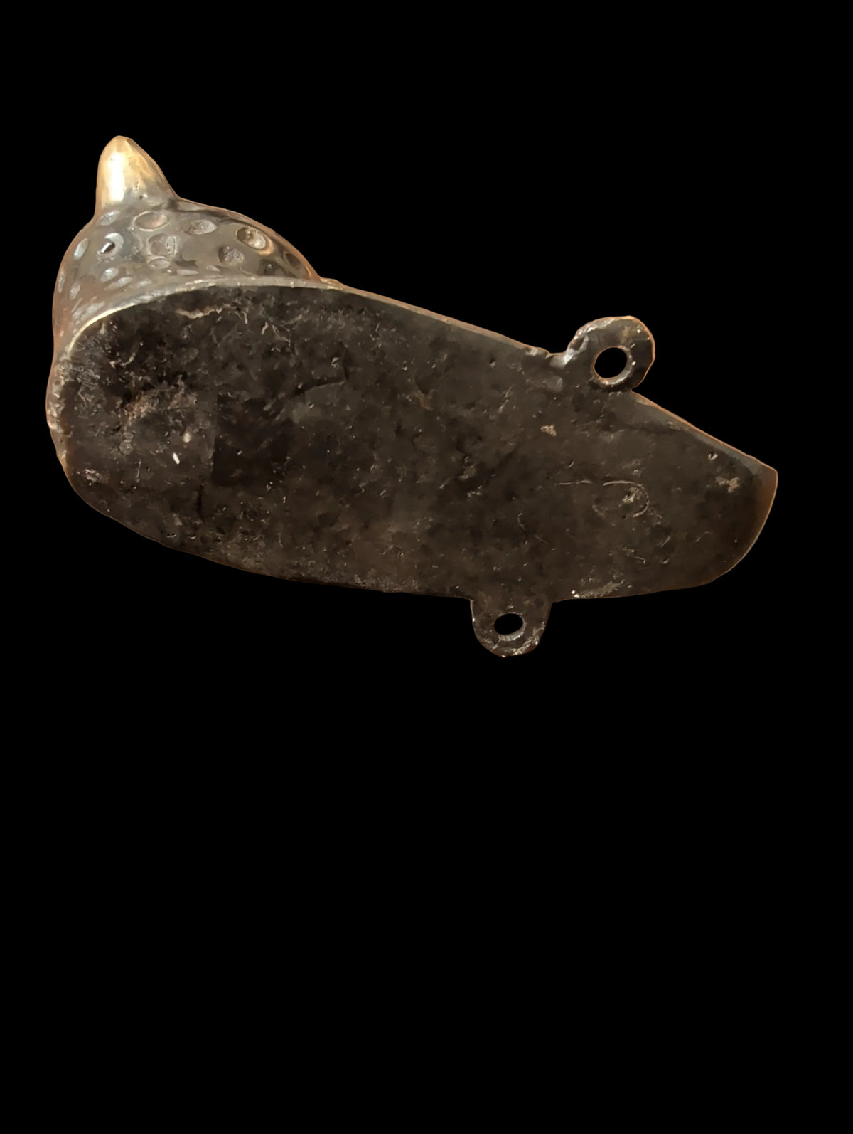 Dekorativer im Leoparden Design – Dekorativer Bronzehaken, Höhe 12 cm