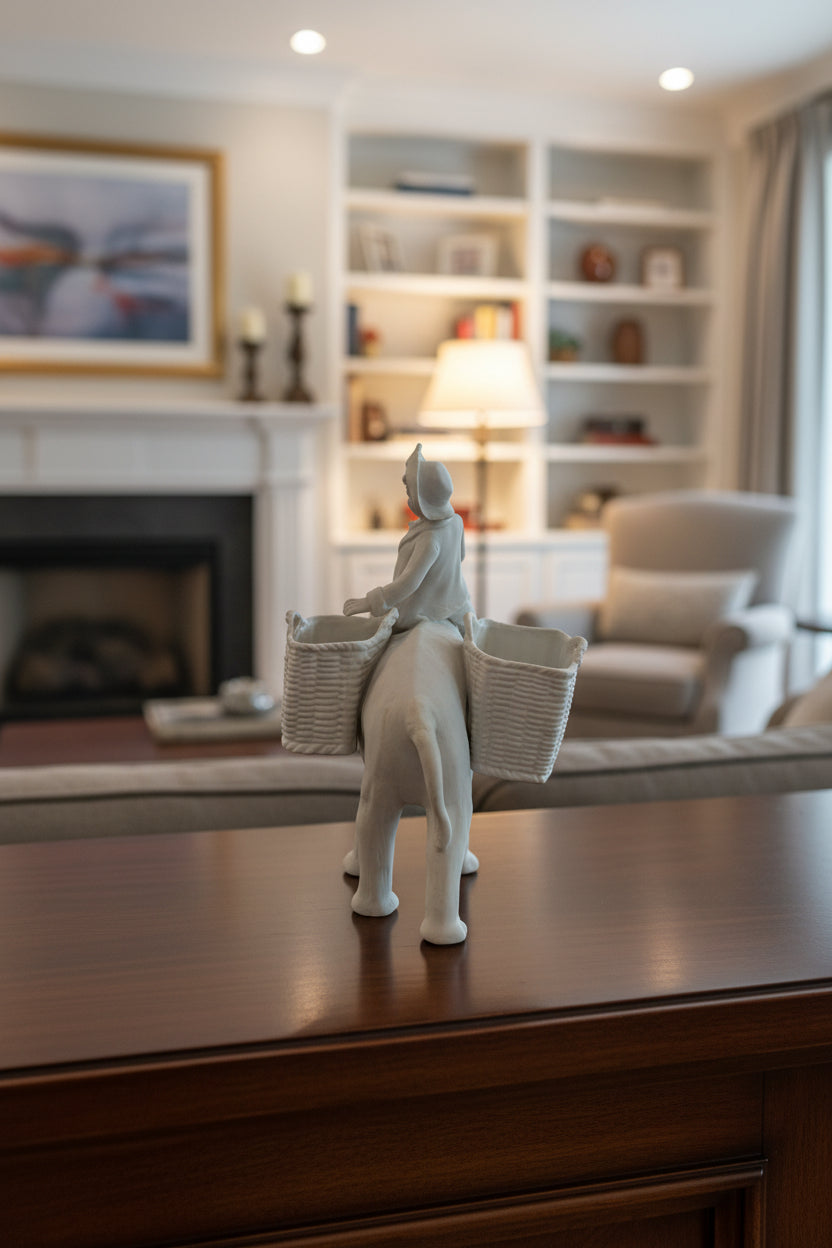 Rare figurine en biscuit de porcelaine de la fin du XIXe siècle