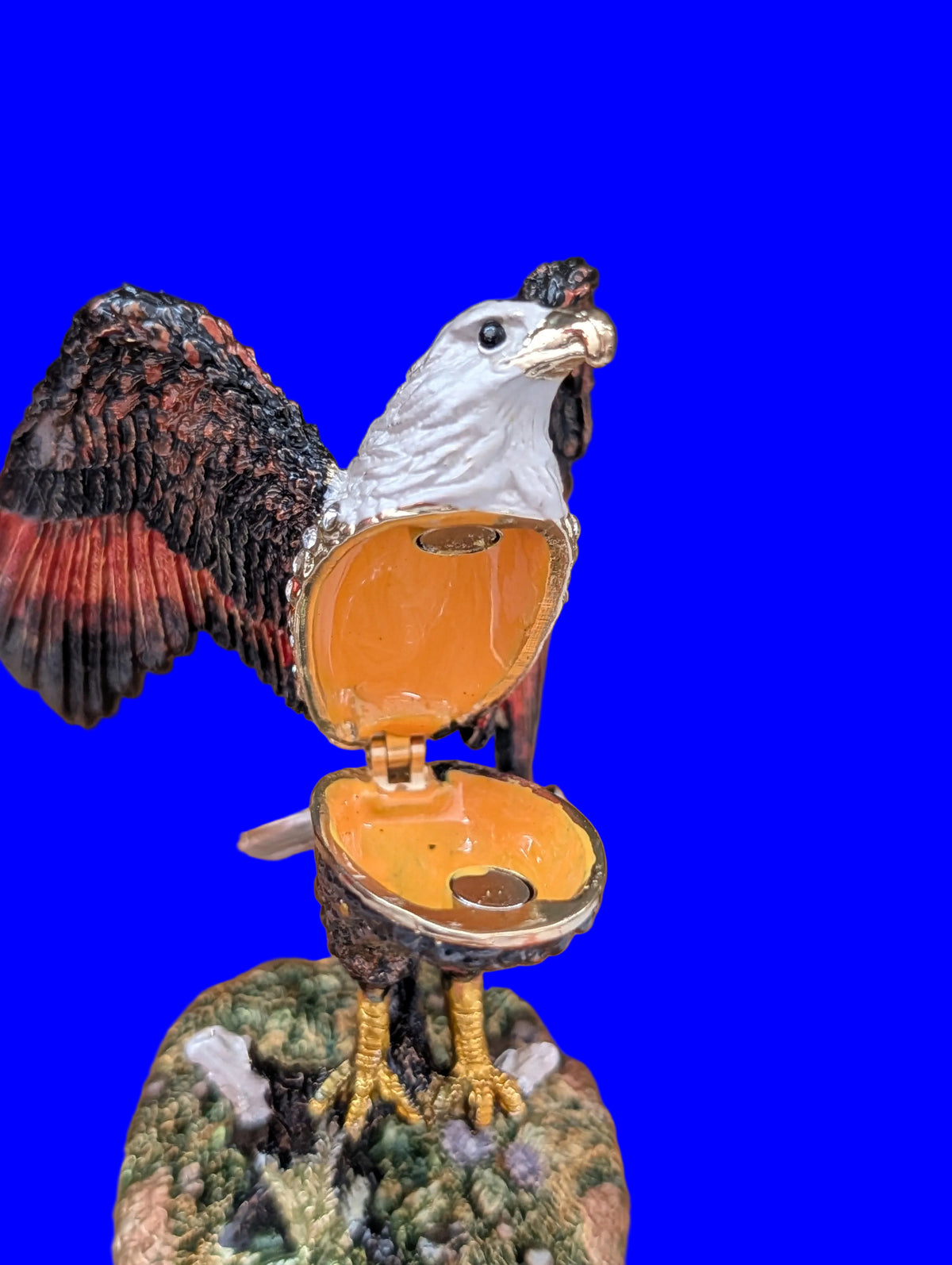 Emaillierte Zinn-Pillendosen Vogel & Adler – 2er Set, Liebhaberstück