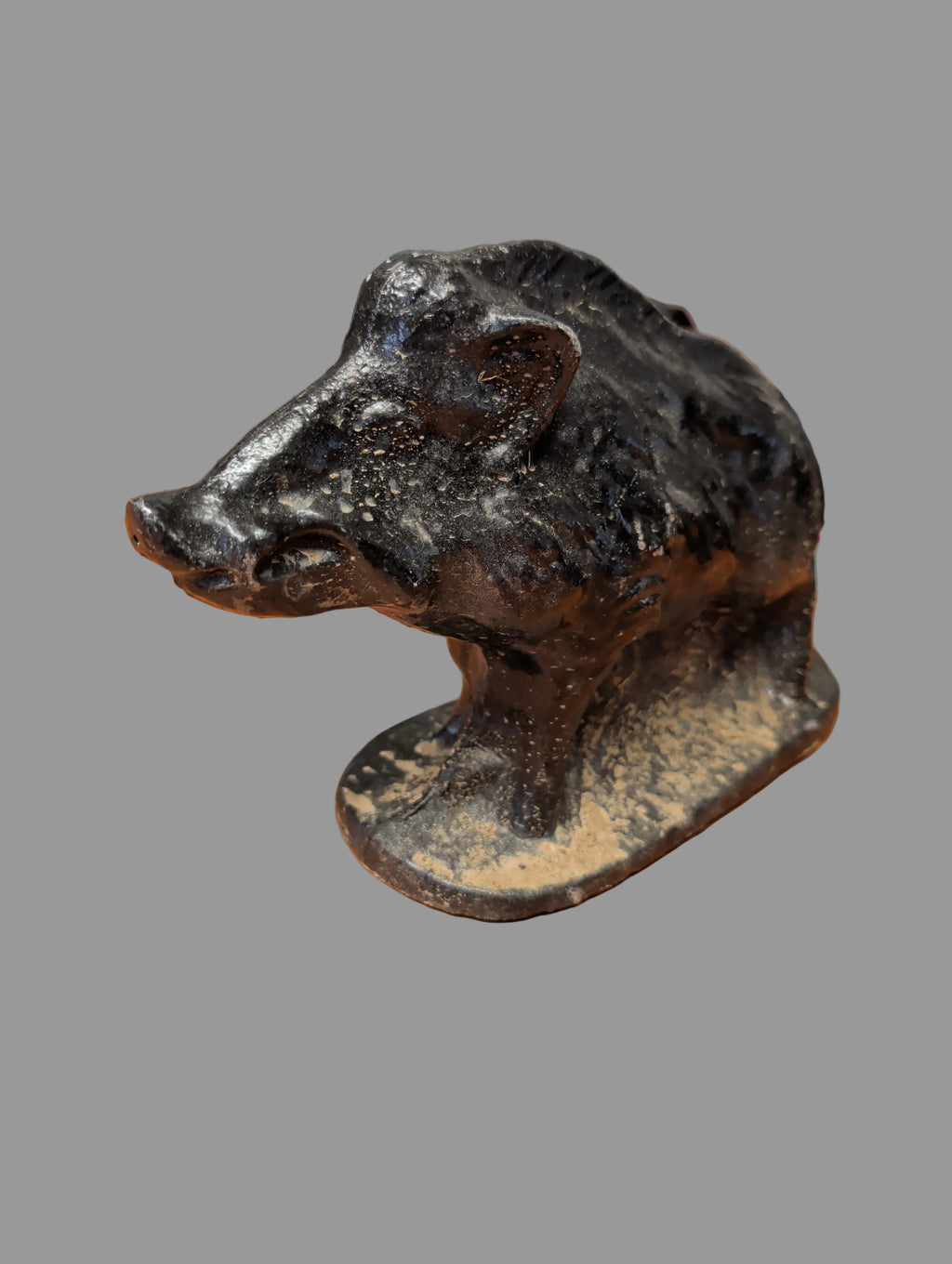 Antike Wildschwein Keiler Figur – Vermutlich Alabaster – L. 28 cm / H. 19 cm