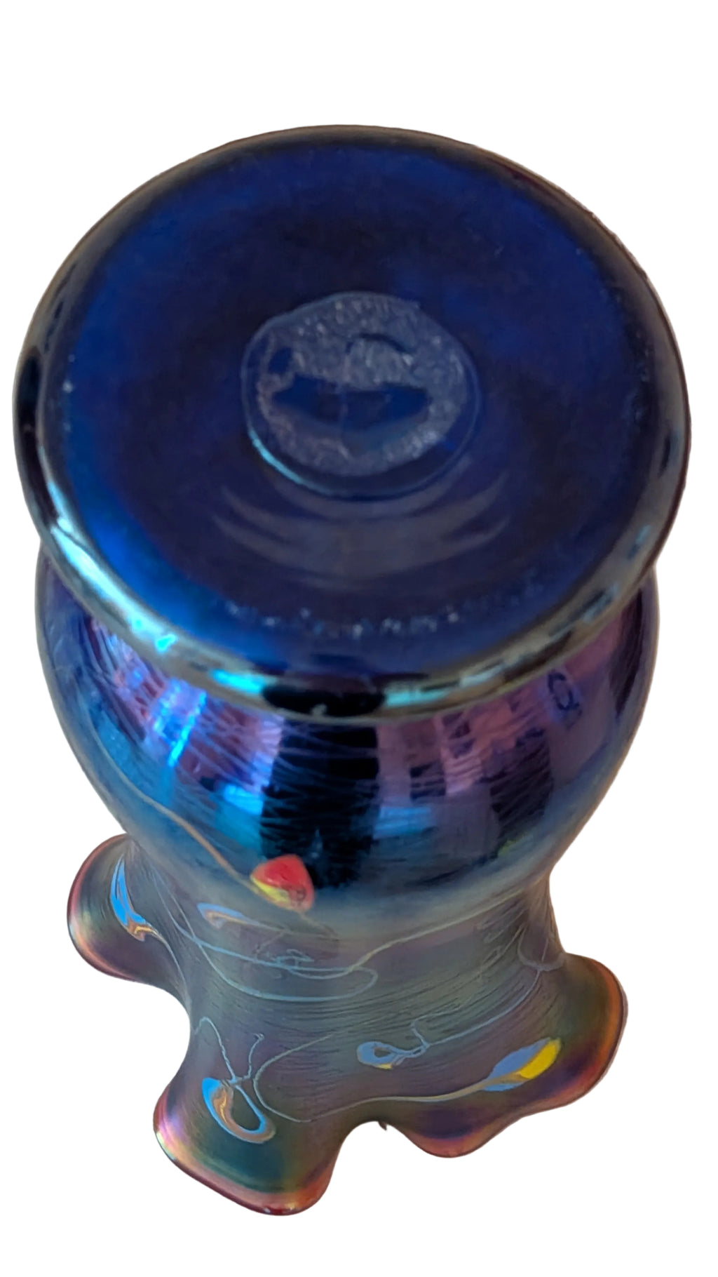 Grosse mehrfarbige Loetz-Vase aus Österreich – 60 cm