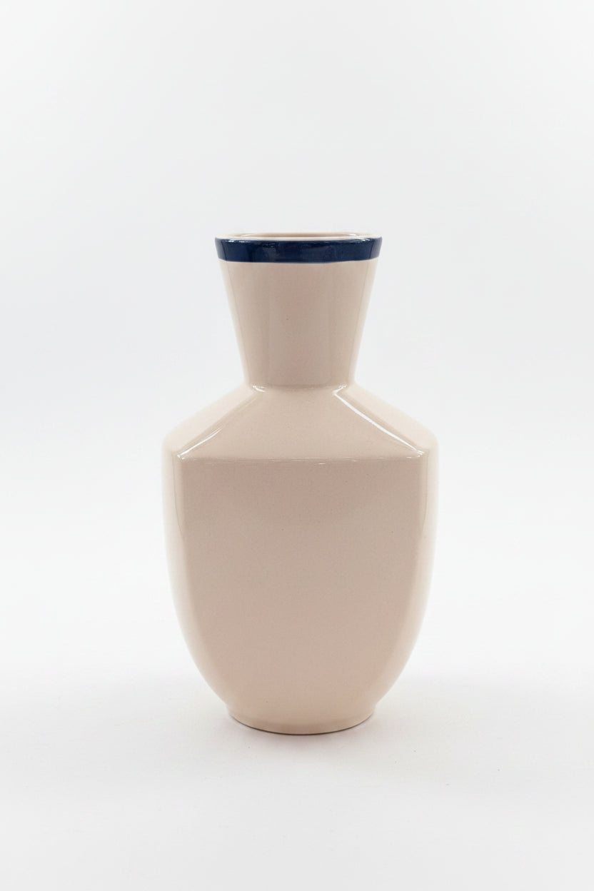 Vase visage en porcelaine 31 cm – Sculpture avec visage en relief
