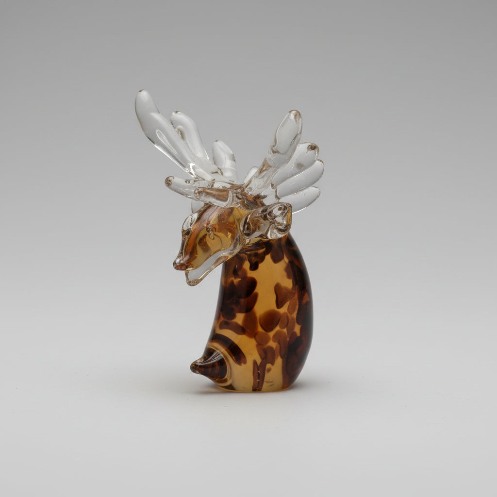 Elch Glasfigur – Handgefertigtes Glas, 14 cm
