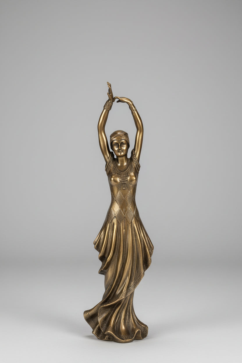 Figurine en bronze doré – 45 cm, Pièce de collection raffinée