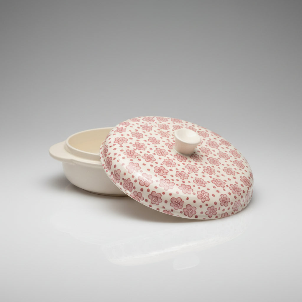 Sucrier antique en porcelaine colorée – Marqué, pièce de collection