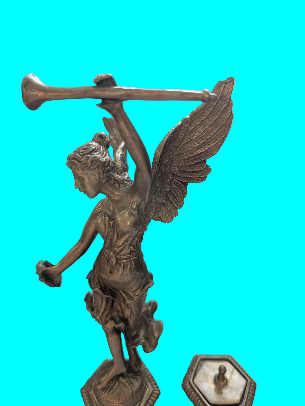 Porzellan Bronze Tintenfass Tischfigur – Dekoratives Schreibtisch-Accessoire